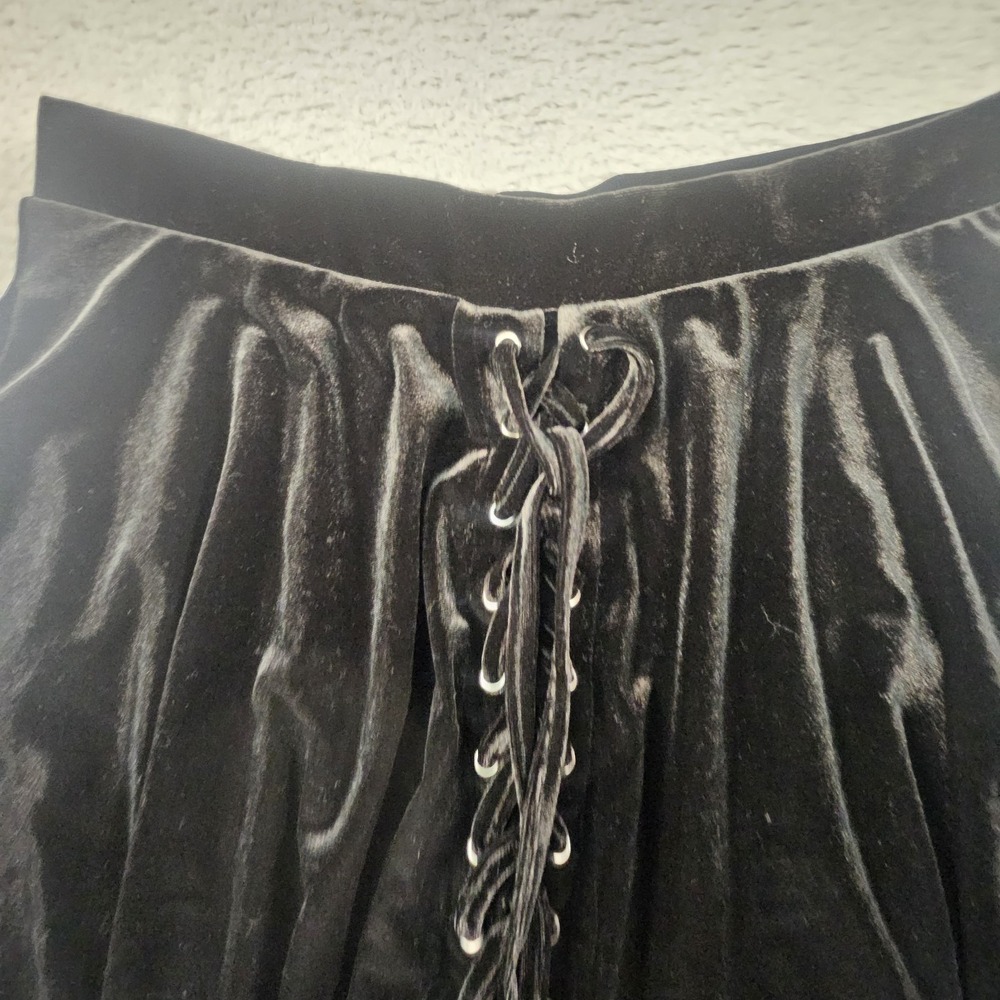 Hot Topic Velvet Corset Mini Skirt L Fairy Grunge Emo Dark‎ Academia Whimsigoth - Picture 2 of 11